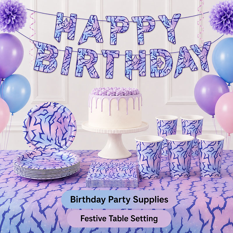 Table Cloth Disposable - อุปกรณ์จัดงานคอสเพลย์อนิเมะ พร้อมผ้าปูโต๊ะ จาน แก้ว ผ้าเช็ดปากแบบใช้แล้วทิ้งธีม KPop
