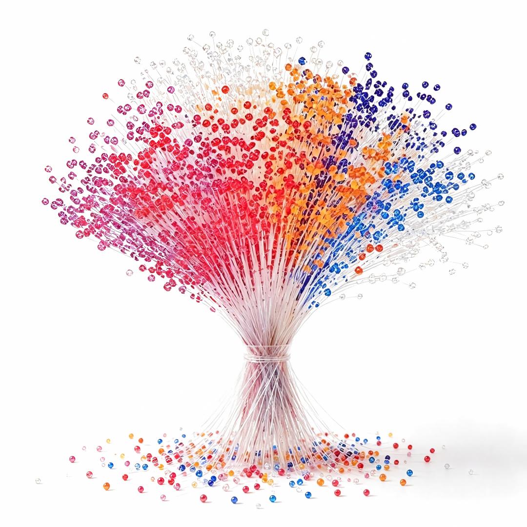 Centerpiece Stick - 100 ชิ้น ก้านไข่มุกประดิษฐ์สีขาว แดง ชมพู ขนาด