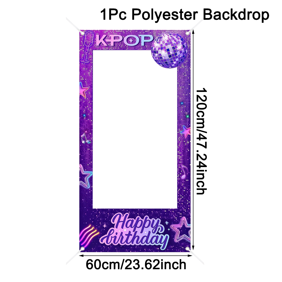 1 ชิ้น กรอบรูป K-POP สีม่วง ฉา - Photo Booth Frame บทวิจารณ์และราคา