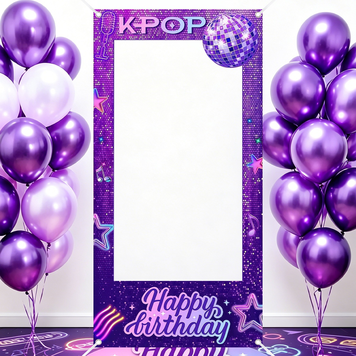 1 ชิ้น กรอบรูป K-POP สีม่วง ฉา - Photo Booth Frame บทวิจารณ์และราคา