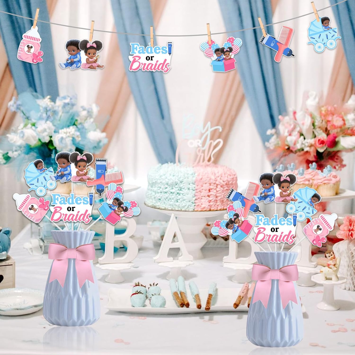 ชุดตกแต่งงานเฉลยเพศเด็ก 1 ชุด  - Centerpiece Stick บทวิจารณ์และราคา