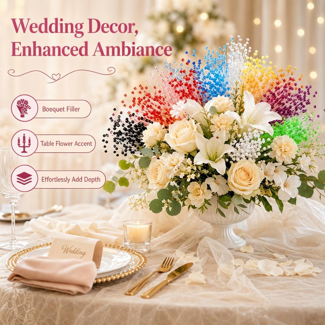 100 ชิ้น ก้านไข่มุกประดิษฐ์สีข - Centerpiece Stick บทวิจารณ์และราคา