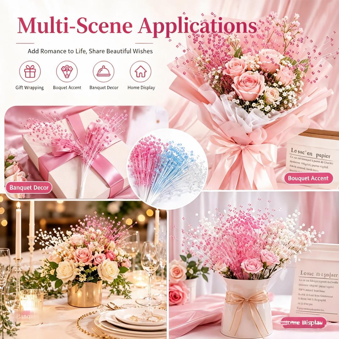 100 ชิ้น ก้านไข่มุกประดิษฐ์สีข - Centerpiece Stick บทวิจารณ์และราคา