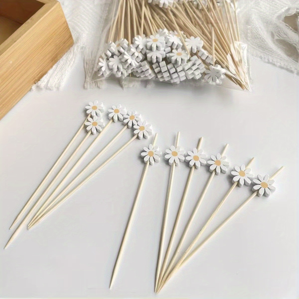 50 ชิ้น ของตกแต่งดอกเดซี่, ไม้ - Centerpiece Stick บทวิจารณ์และราคา